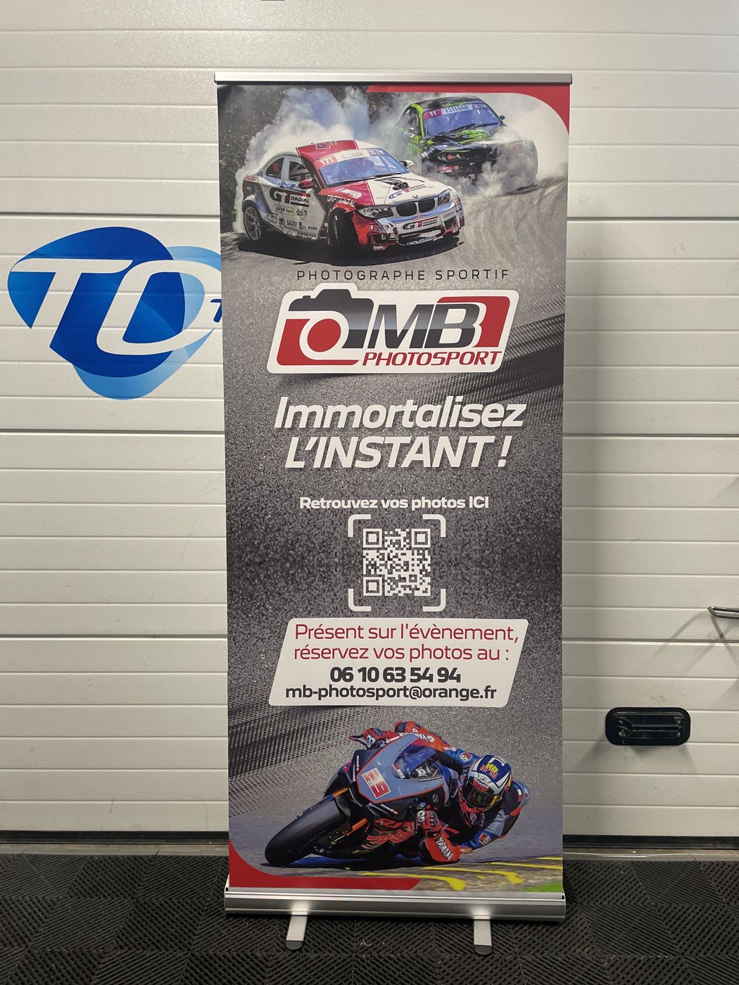 Roll-up MB Photosport – impression et plv