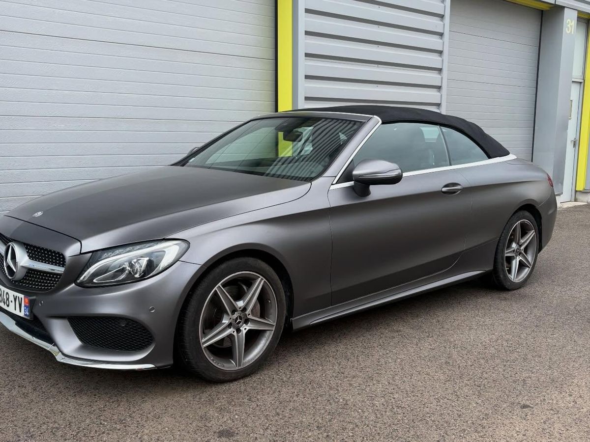 Mercedes Classe C cabriolet après covering gris mat