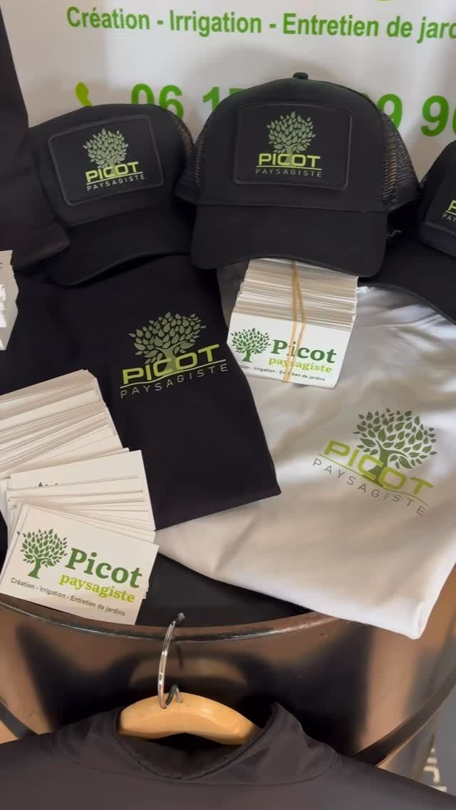 Casquettes et t-shirts brodés Picot Paysagiste
